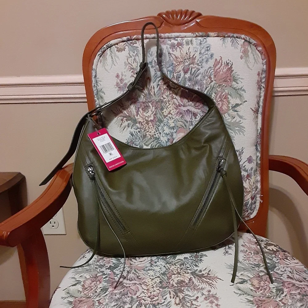 Vince Camuto Grady Hobo Style Nappa Lamb Leather Bag & Dust Bag